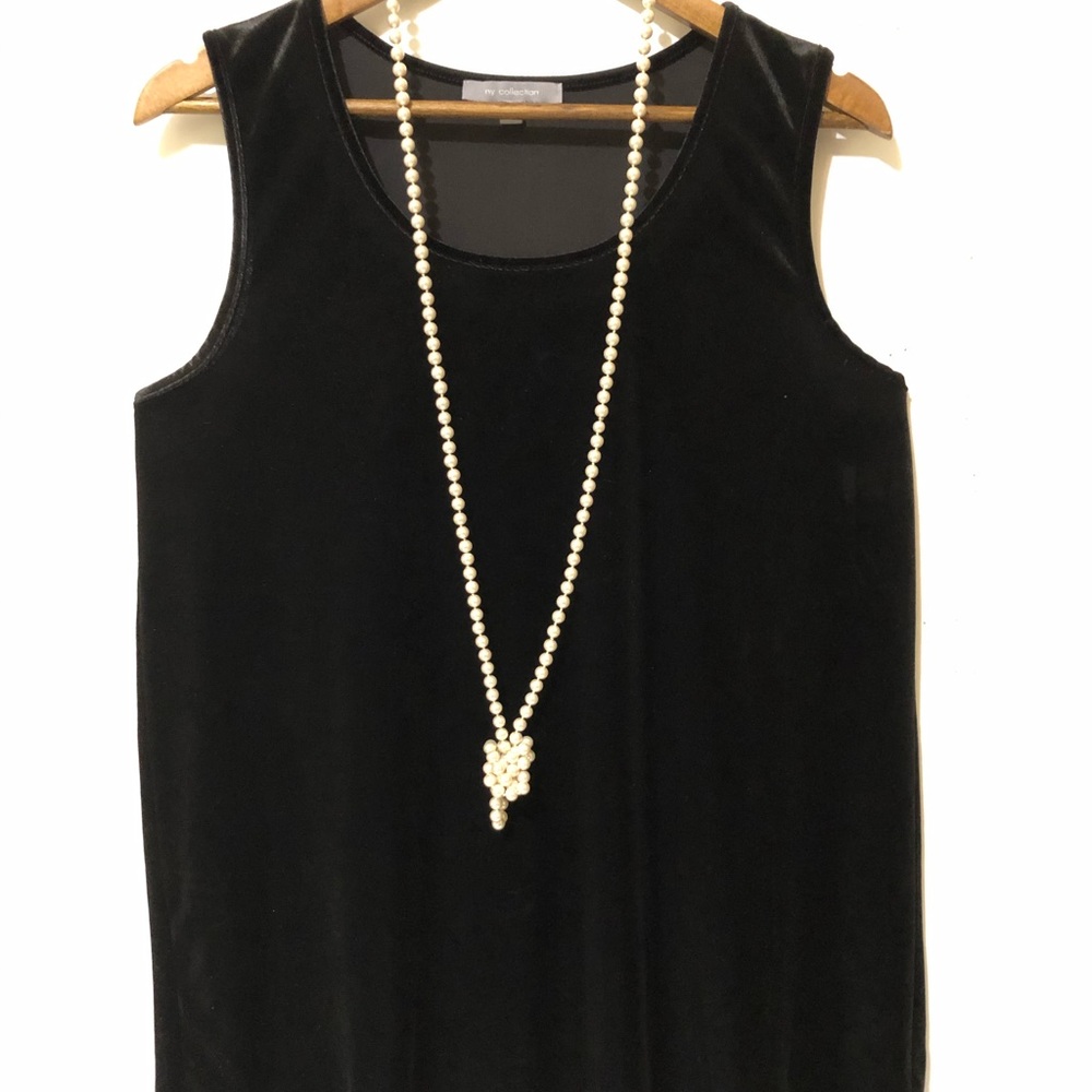 Junior My Collection Black Velvet Top XL